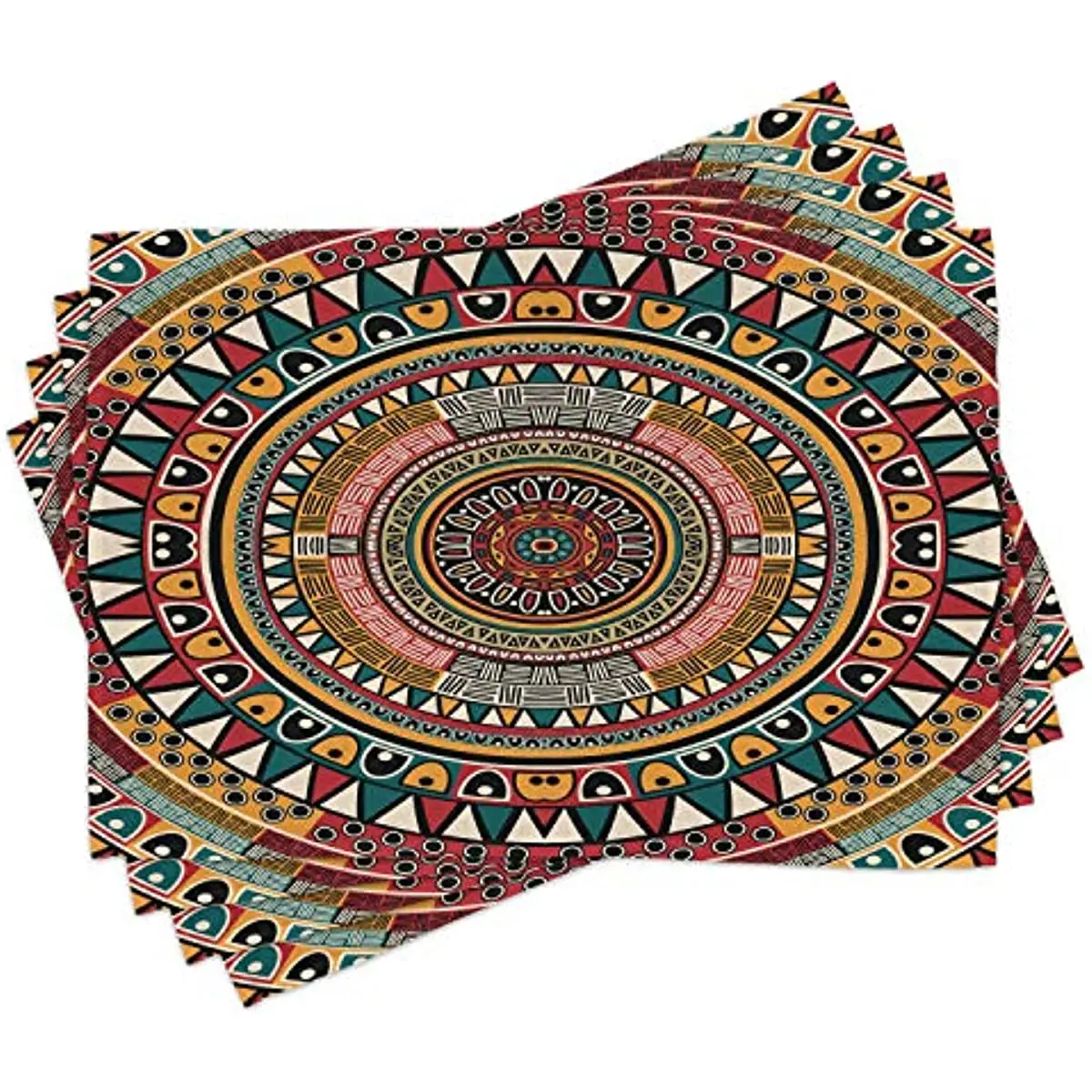 

Ambesonne Tribal Place Mats Washable Fabric Placemats for Dining Table, Standard Size