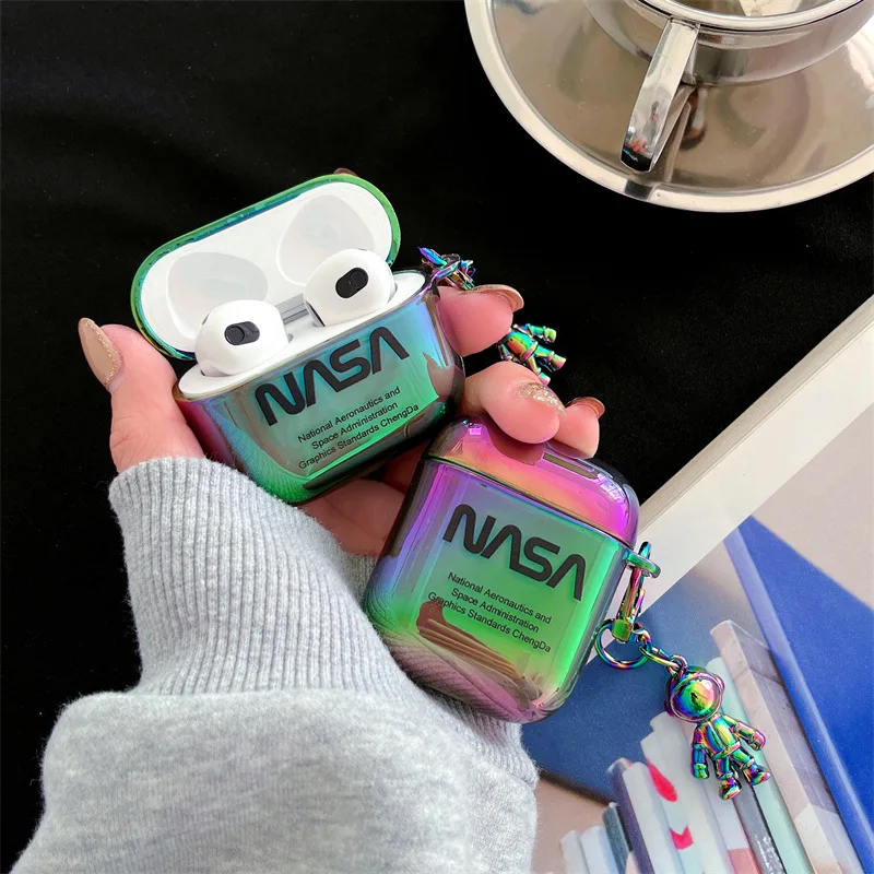 

Colorful Electroplated Astronaut Apple AirPods 1 2 3 Case Cover AirPods Pro Case IPhone Earphone Accessories Air Pod Cases