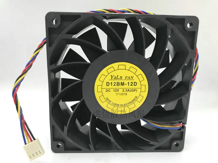 

Original new 100% working D12BM-12D ForYLFan 12038 12V 4-Pin PQM Temperature Control Cooling Fan 120mm Max Airflow Rate Fan 2.