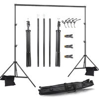 backdrop stand professional photography background multiple size metal t shape background frame for photo studio with clamps bag