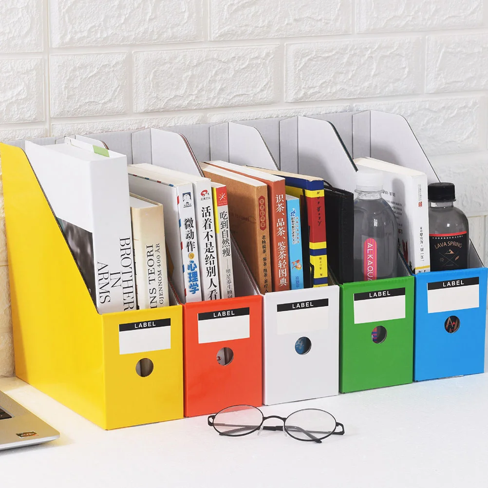 

6 шт. цветной держатель для документов, стойка для хранения книг, органайзер для файлов, настольные бумажные Органайзеры