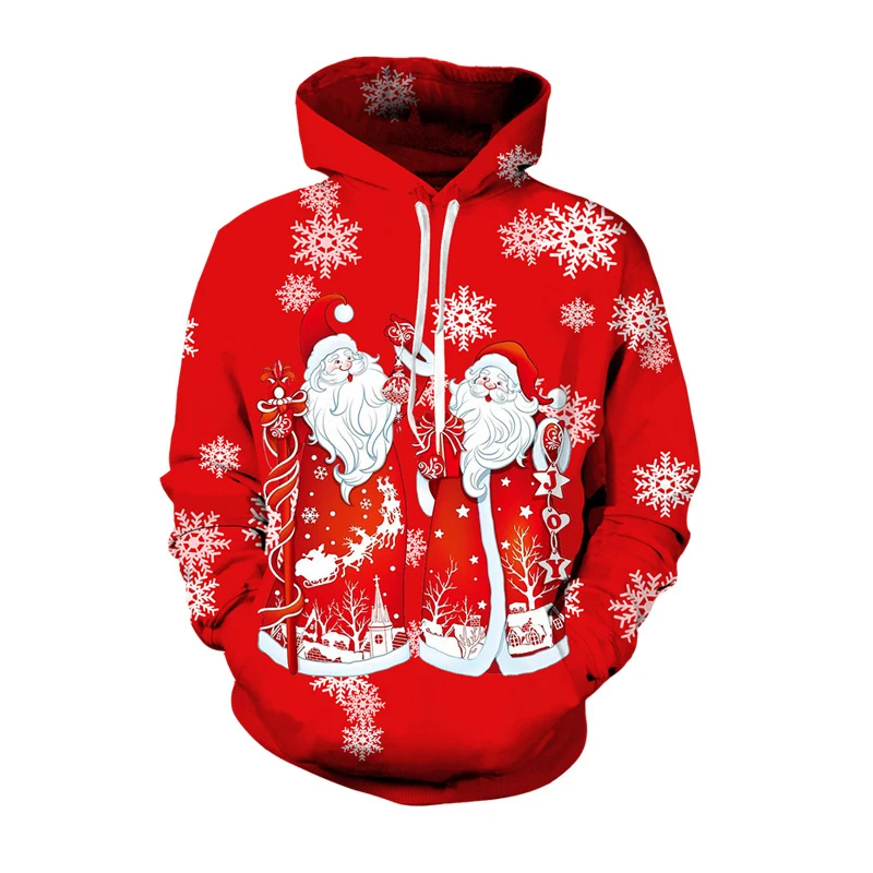 

Christmas Deer Men's Hoodies New Year Party Pattern Women Sweatshirts 3D Pullover Hoodie Harajuku Tracksuits Top A5