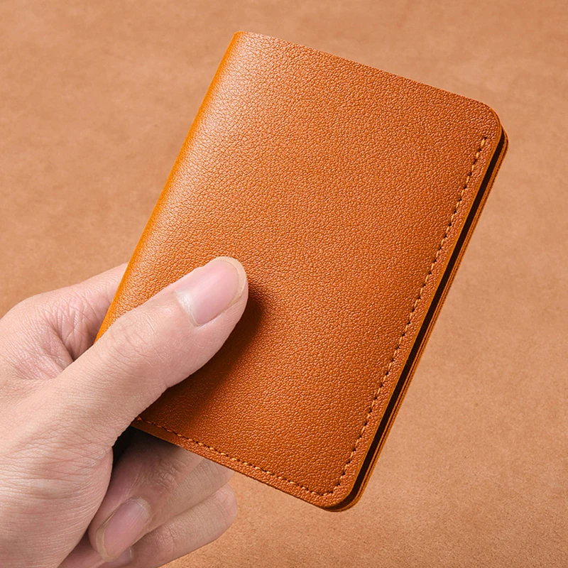 

Pu Leather Small Wallet For Women Solid Color Short Simple Female Purse With Buttons Ultra Thin Credit Card Bag Coin Purse
