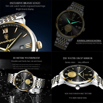 Sailboat Reliefmeaning Smooth Top Brand Luxury Men's Watch Waterproof Date Sports Quartz Casual WristWatch Men Relogio Masculino Other Image
