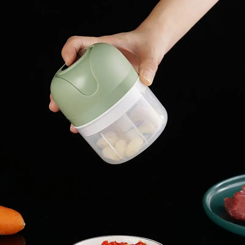 

100/250mL Mini Electric Garlic Chopper USB Charging Ginger Masher Machine Sturdy Durable Chili Vegetable Crusher Kitchen Tool