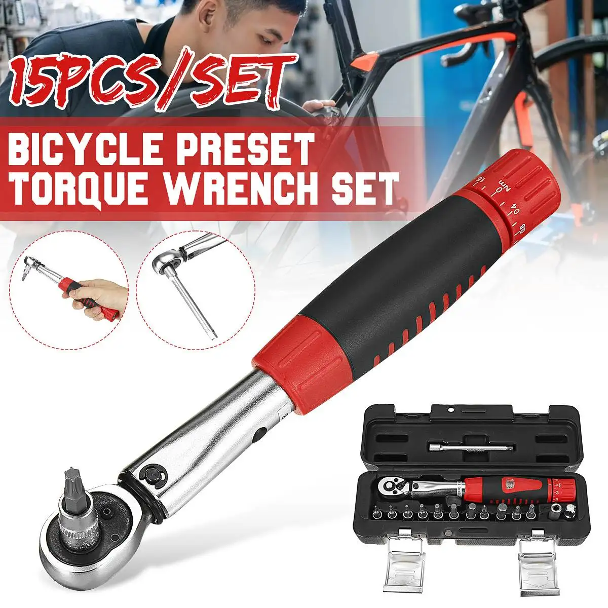 

1/4" 2-20Nm Hand Tool Sets Car Repair Tool Kit Mechanical Tools Box for Home DIY 1/4" Socket Wrench Set Ratchet Screwdriver Bit