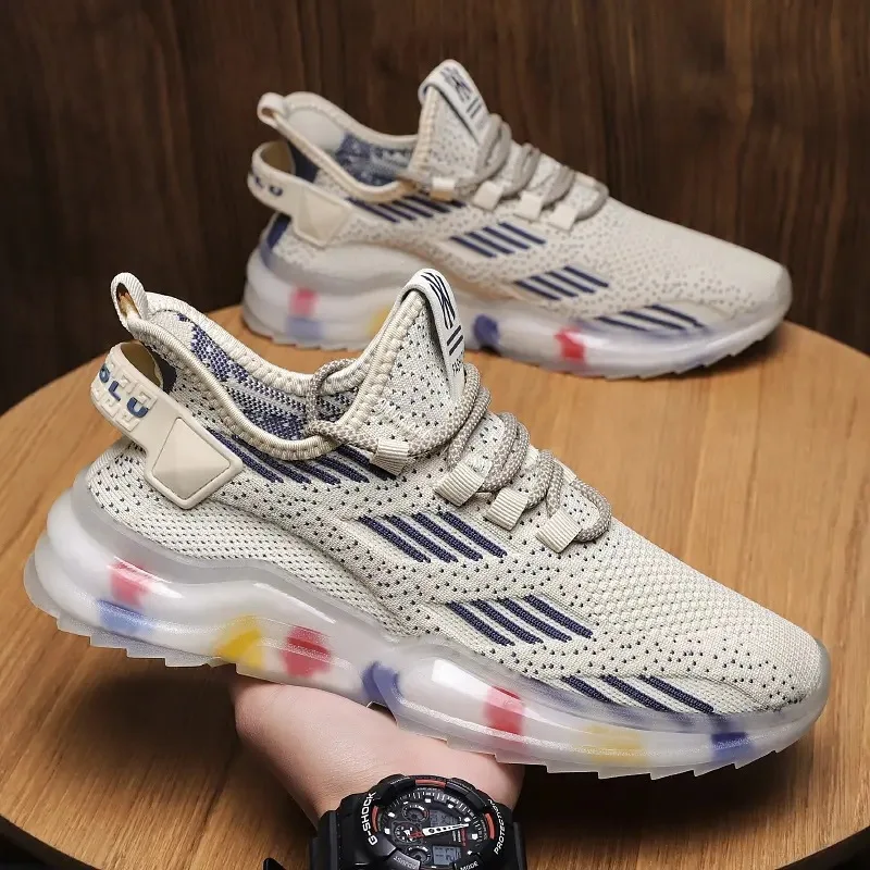 

Men's Casual Sneakers Mesh Lightweight Men's Shoes Tenis Masculino Luxury Walking Loafers Men's Breathable Student Mesh Shoes
