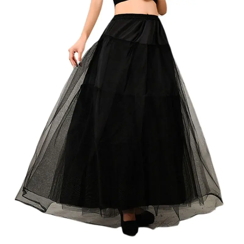 

X7YC 3-layer Hard Net Soft Support no Hoop Wedding Dress Fluffy Petticoat Bridal Wedding Lining Skirt Ladies Women Slip Skirts