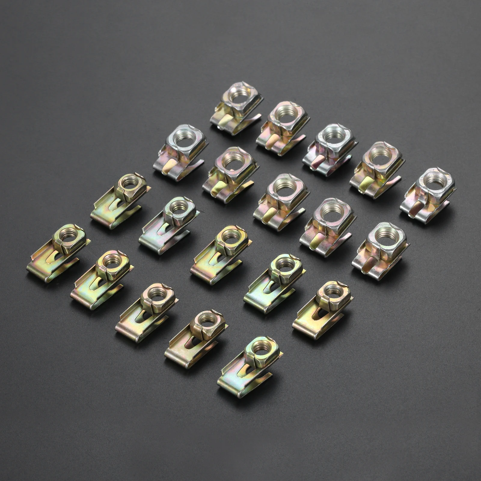 

10 Pcs Automotive 6mm 8mm Screw Metal Clips Plate U-Type Clips Speed Nuts For Car License Plate Fender Universal M6 M8 Nuts