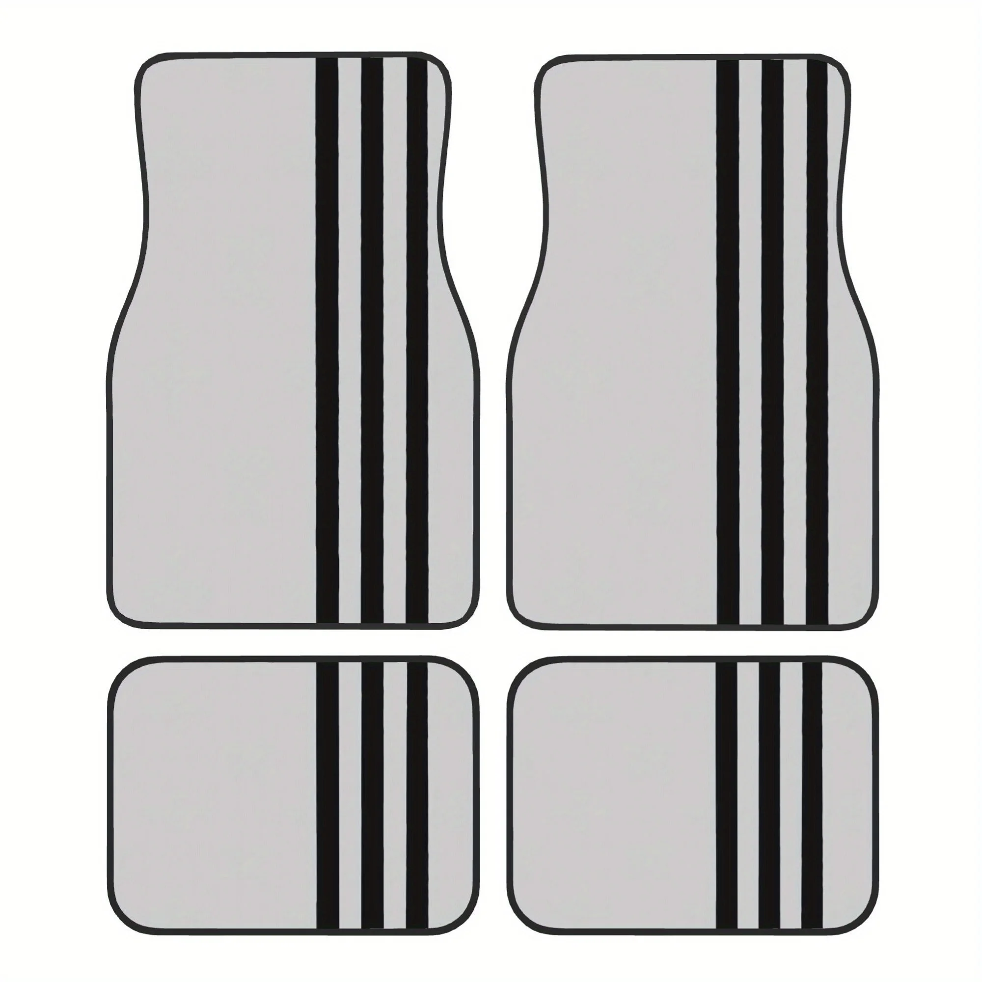 Фото Комплект из 4 автомобильных ковриков Zenta Stripe 04A, прочные, подходят для автомобилей, идеальный подарок, коврики для салона, забавные дизайны, на Хэллоуин и Рождество №3