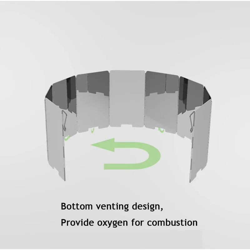 Складной ветрозащитный экран из алюминиевого сплава для печи 8/9