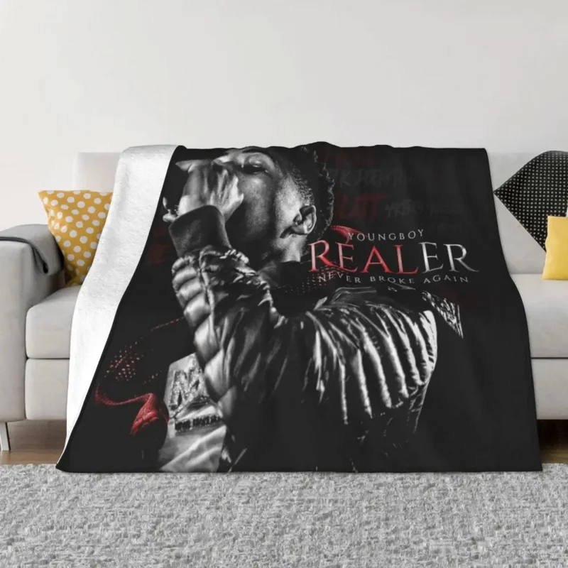 

YoungBoy Never Broke Again - Realer Throw Blanket Decorative Bed Blankets Plaid on the sofa Weighted Blanket Blanket For Sofa
