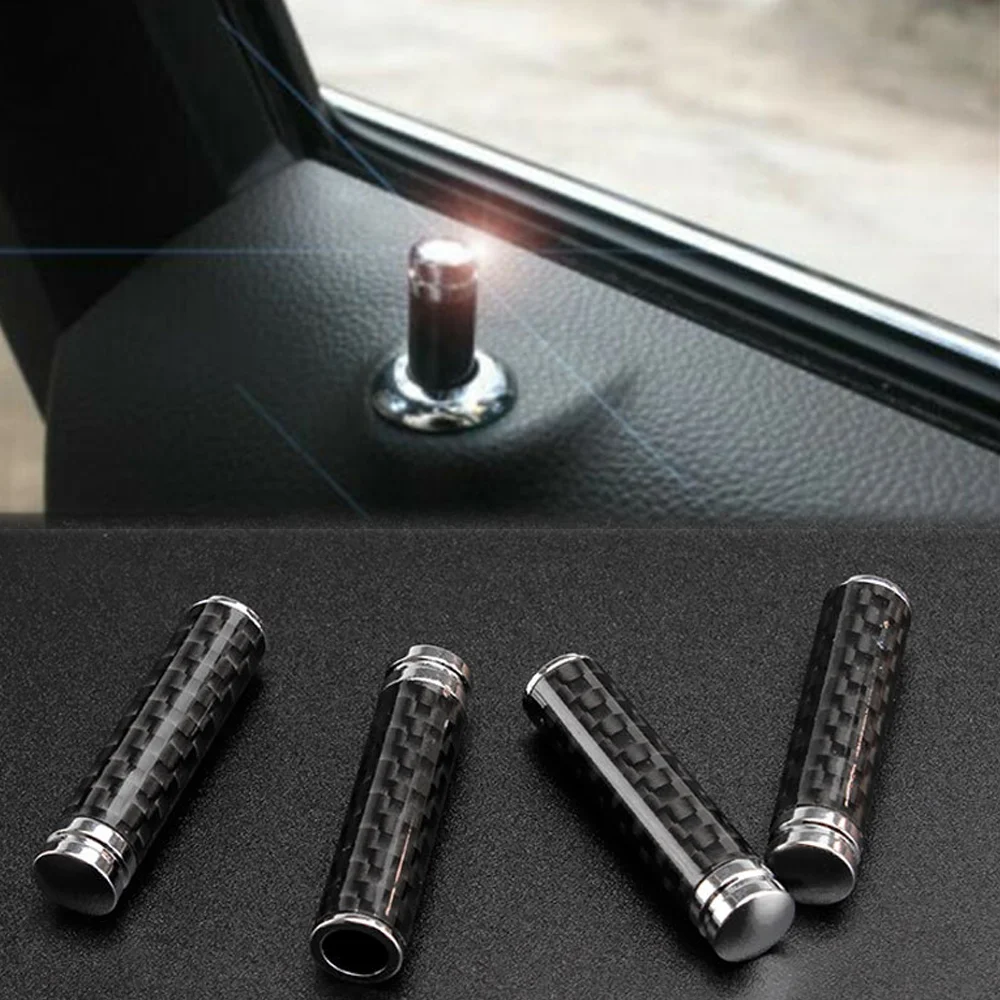 

Carbon Fiber Aluminum Car Interior Door Lock Pins Knob Trim For BMW 1 2 3 4 5 6 7 Series