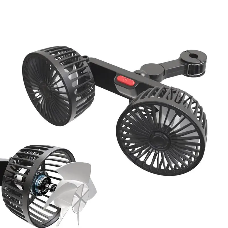 

360 Degree Rotation Car USB Fan Adjustable Auto Air Cooling Fans Multifunctional Wind Blower For Dashboard SUV RV Truck Sedan