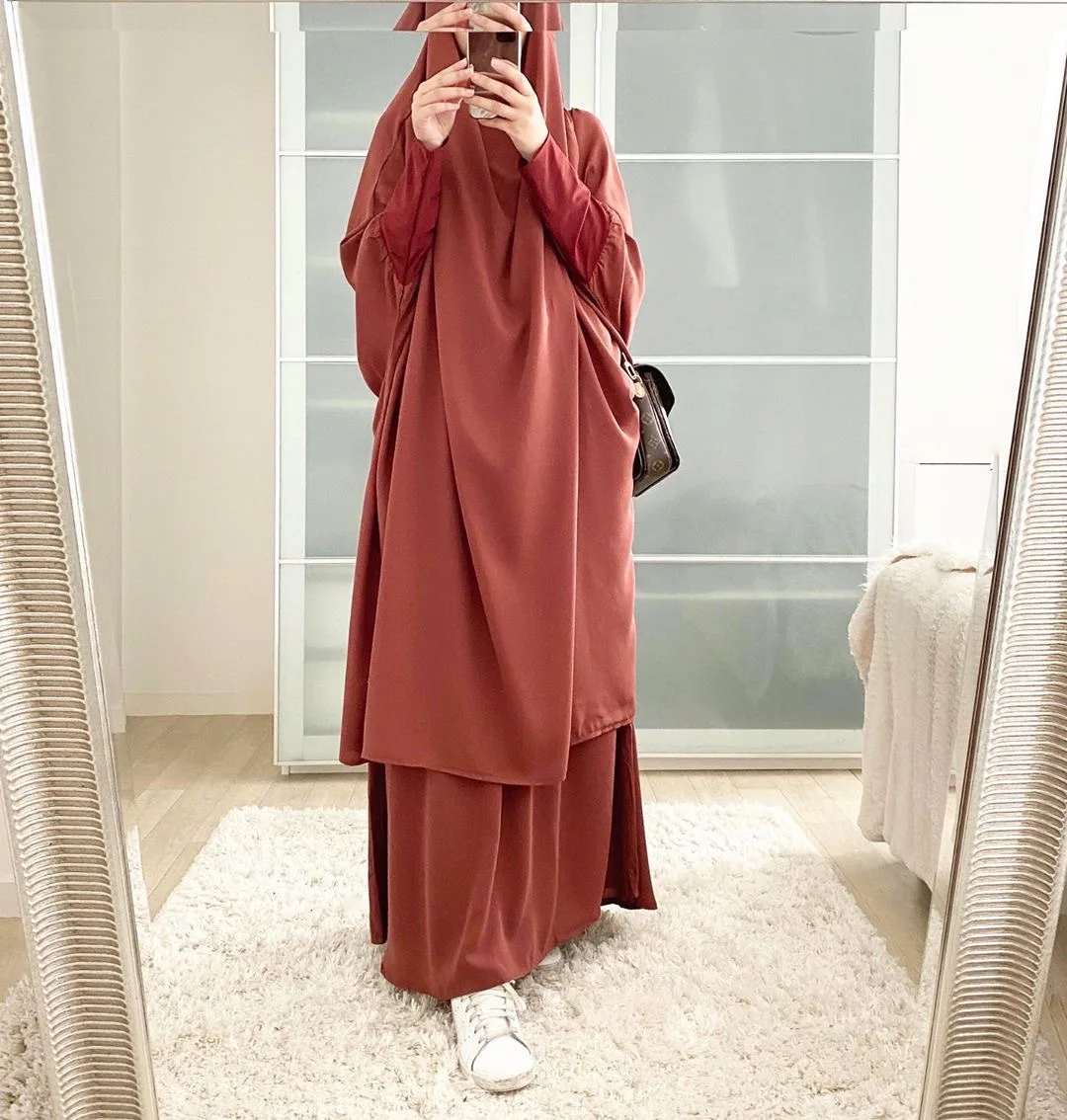 Молитвенное платье, мусульманская одежда, женское длинное платье-хиджаб для молитвы, Niqab, костюмы из двух частей, женское платье-химар, Abaya