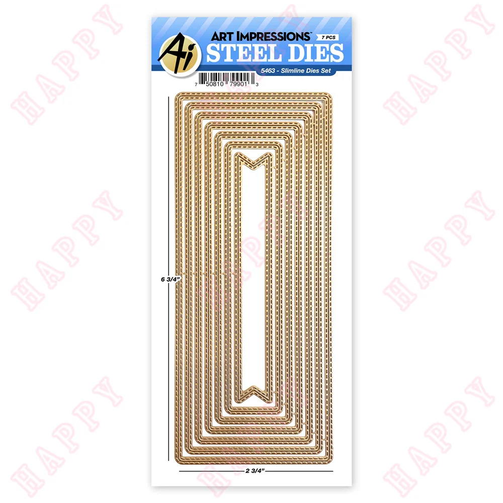 

Metal Cutting Dies Slimline For 2022 Template DIY Scrapbook Album Paper Card Decoration Embossing Craft Greeting Card Handmade