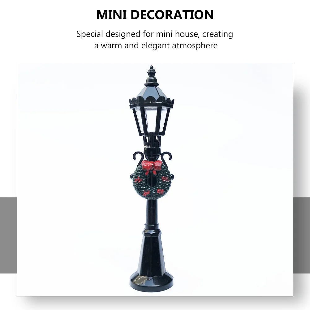 Модель уличного фонаря мини-домик лампа стул миниатюрное украшение для дома