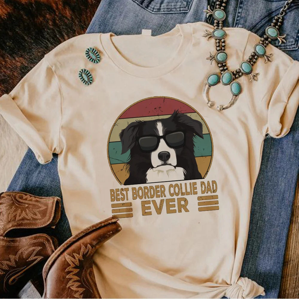 

Border Collie t-shirts women designer t shirt female graphic clothes