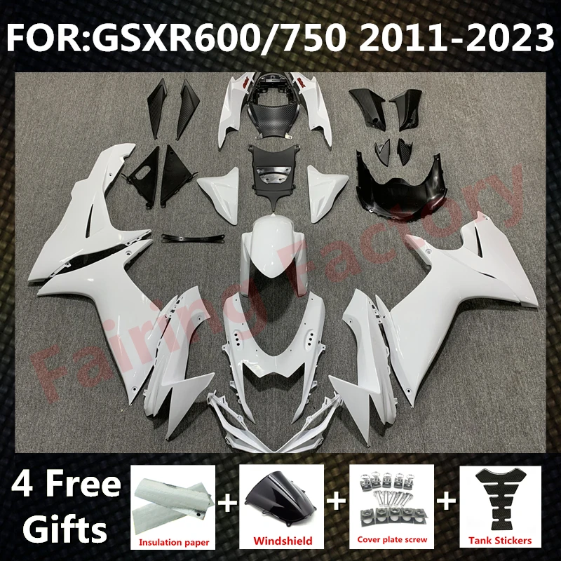

Fairing kit for GSXR600 750 GSXR 600 GSX-R750 K11 2011 2012 2013 2014 2015 2016 2017 2018 2019 2020 2021 Fairings set white