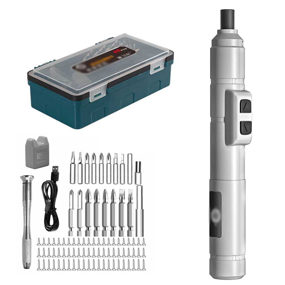 250r/min Cordless Screwdriver USB Rechargeable Electric Screwdriver Power Tool Multifunction Screw Driver For Repairing Clock