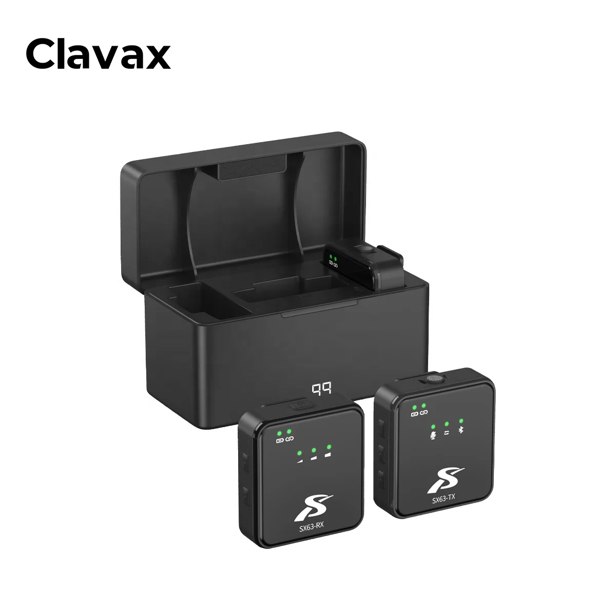 Clavax CLLM-SX63 От одного до двух интеллектуальных беспроводных петличных микрофонов с