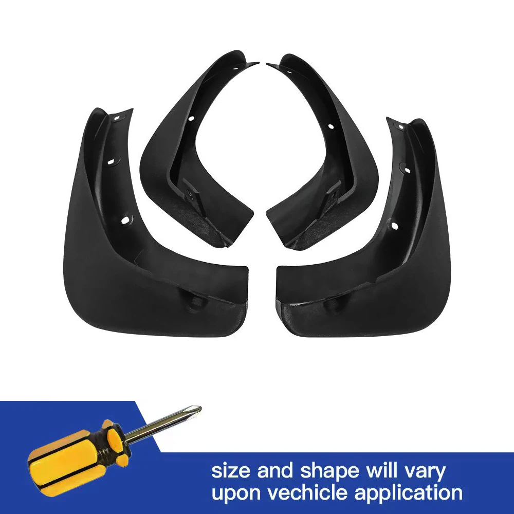 

4Pcs Front & Rear Mud Flaps Splash Guards Mudguards Black For Nissan Note E11 Gen 1 2004 2005 2006 2007 2008 2009 2010 2011