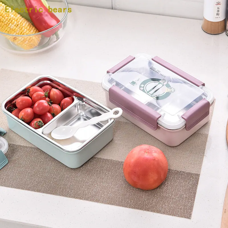 

Stainless Steel Lunch Box For Kids Food Storage Insulated Lunch Container Japanese Snack Box Breakfast Bento Box Gift