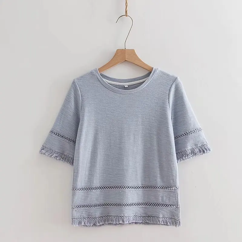 

Pregnant women 2022 round neck short sleeve T-shirt solid color women's T BLACK