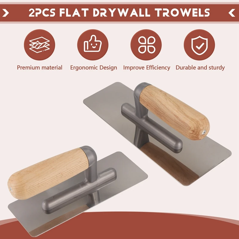 2-х предметный шпатель из нержавеющей стали для венецианской штукатурки наборы