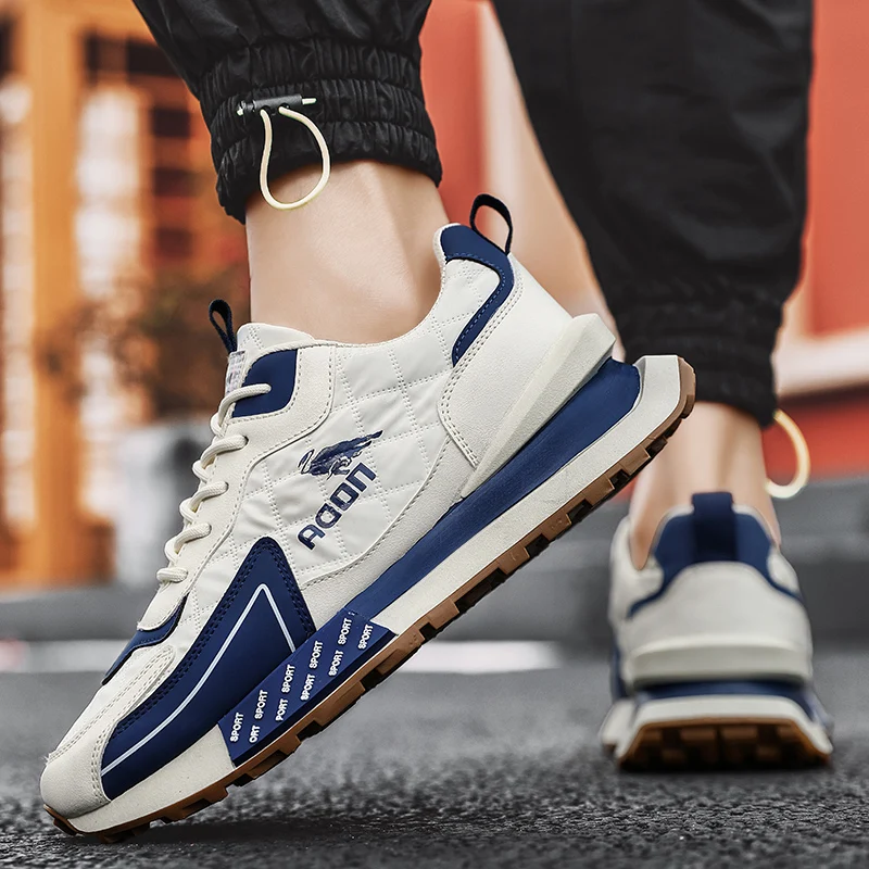 Men's Air Cross Sneaker Shoes Breathable Running Sport Shoes Wearable Rubber Outsole Trainers Outdoor Jogging Walking Footwear