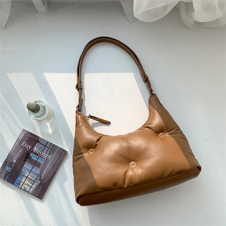 

Зимняя Хлопковая женская сумка через плечо, дизайнерские Наплечные сумки с подкладкой для женщин 2022, брендовые вместительные сумки и кошельки с клапаном