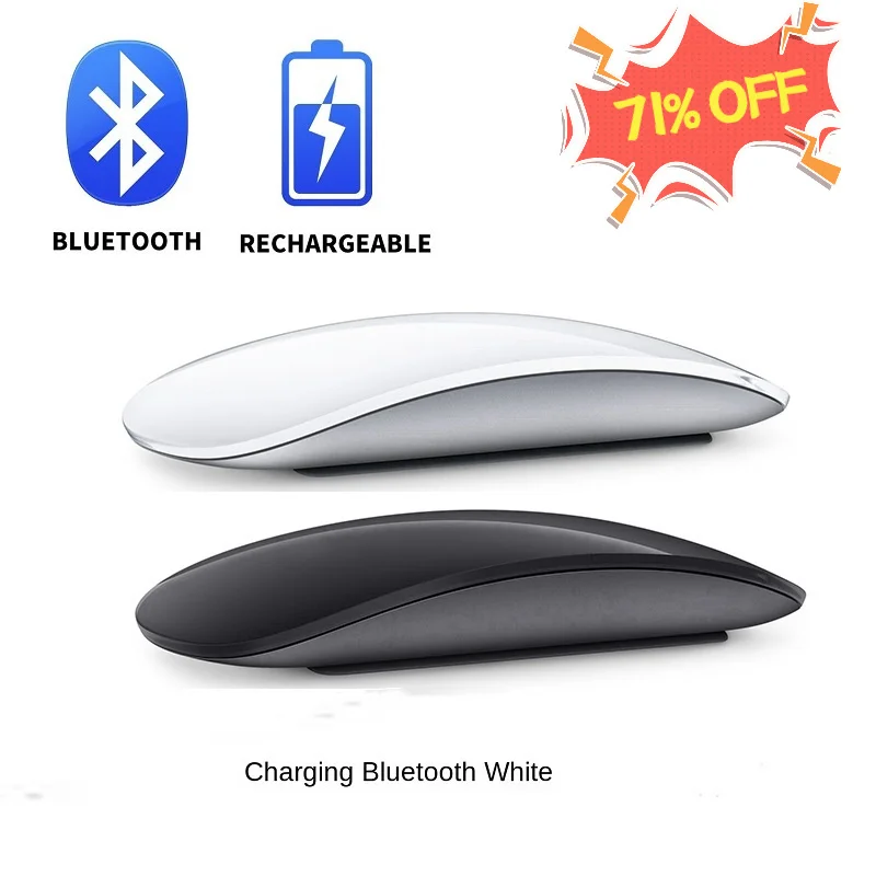 

Bluetooth Wireless Magic Mouse Silent Rechargeable Laser Computer Mouse Slim Ergonomic PC Mice For Apple Macbook Microsoft Sale