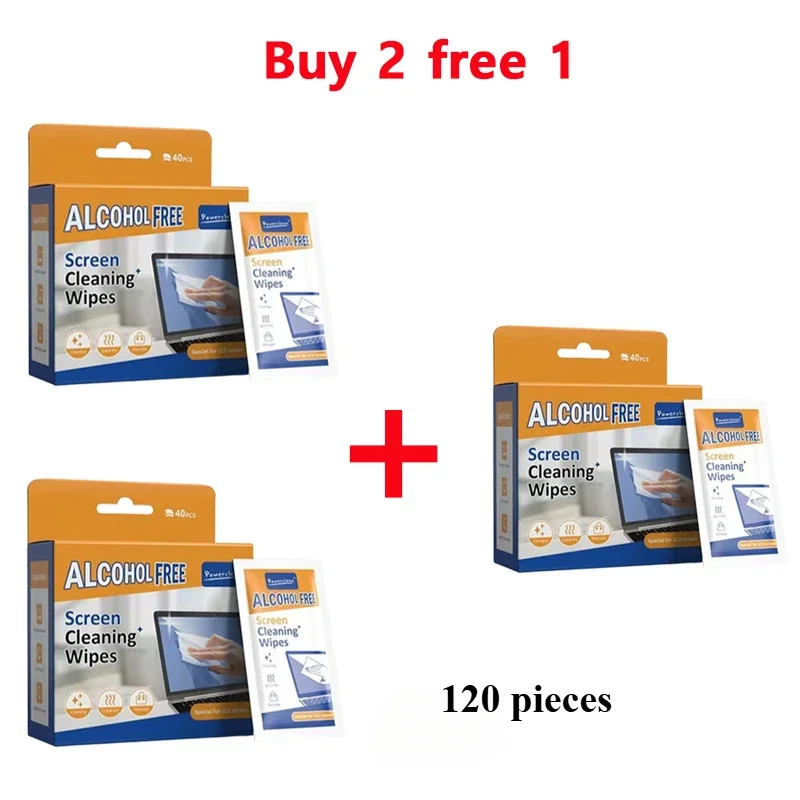 

40 Упаковок Одноразовых Портативных Чистящих Салфеток Для Телефонов, Планшетов, Ноутбуков, Телевизоров, Автомобилей