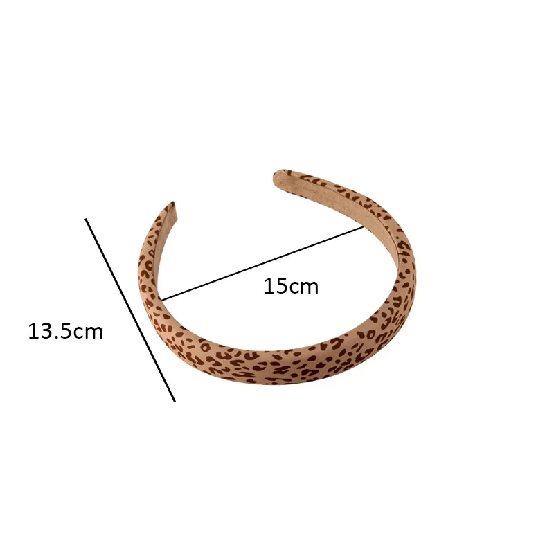 Модные широкие повязки для волос с леопардовым принтом женщин головной убор