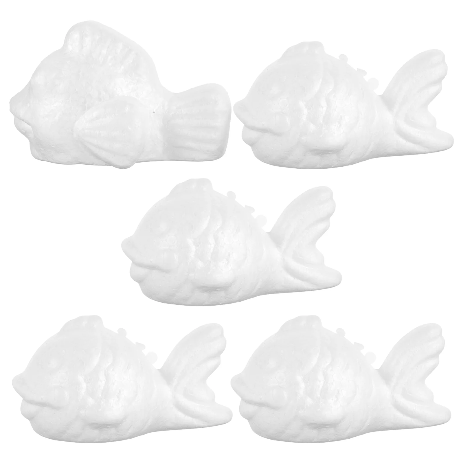 

5Pcs DIY Craft Foam Fish Painting Fish Shaped Blank Fish Crafting Kids Projects Toy