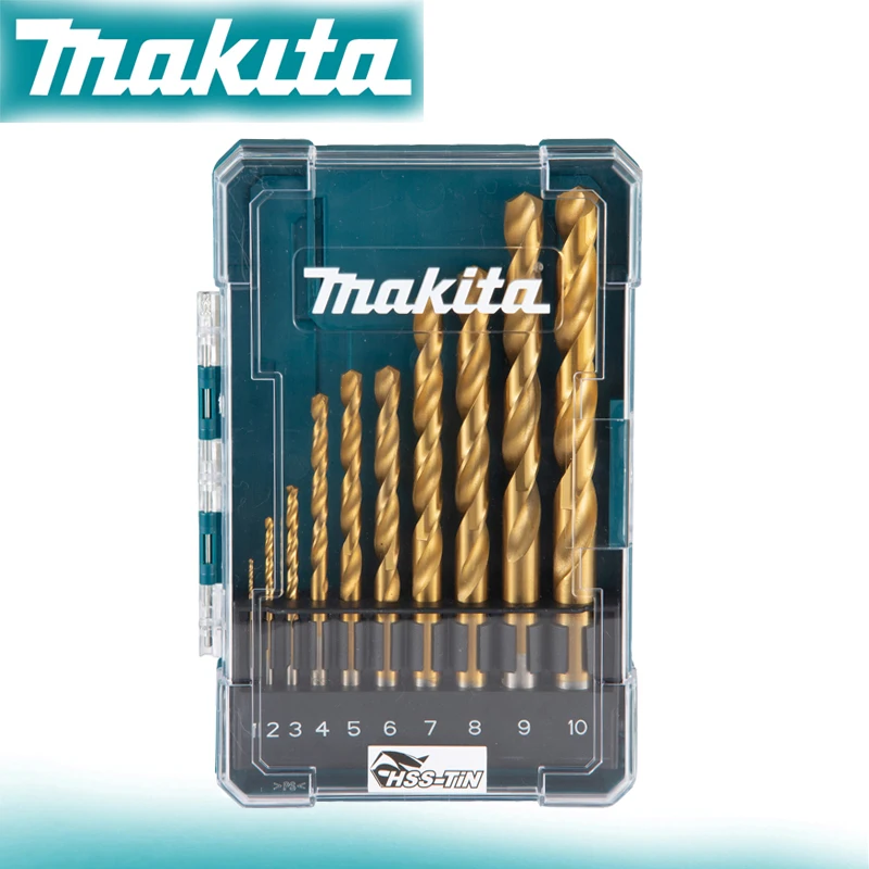 

Набор спиральных сверл Makita HSS TiN с прямым хвостовиком, многофункциональный D-67527 D-72855 D-72849 D-72833 D-72861 Аксессуар для инструментов