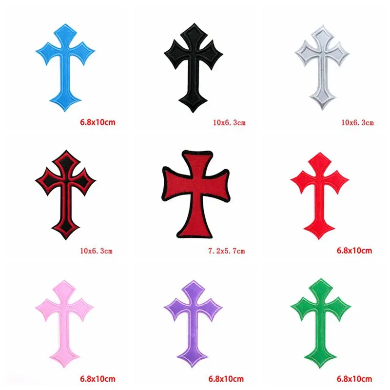 10 шт. термоклейкие нашивки для одежды с вышивкой крестом