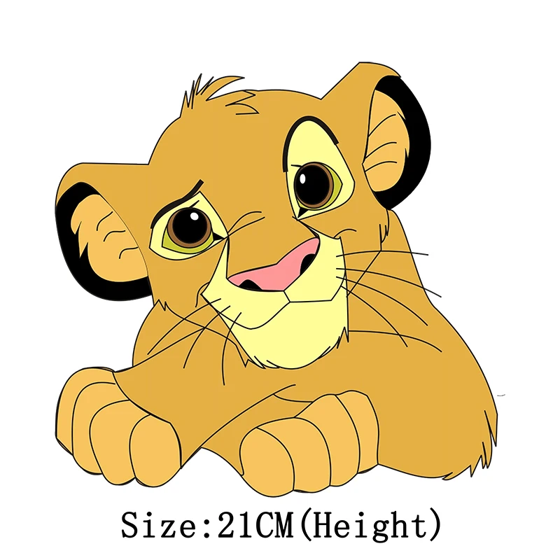 Наклейки на одежду с надписью The Lion King Simba моющиеся термонаклейки сделай сам для
