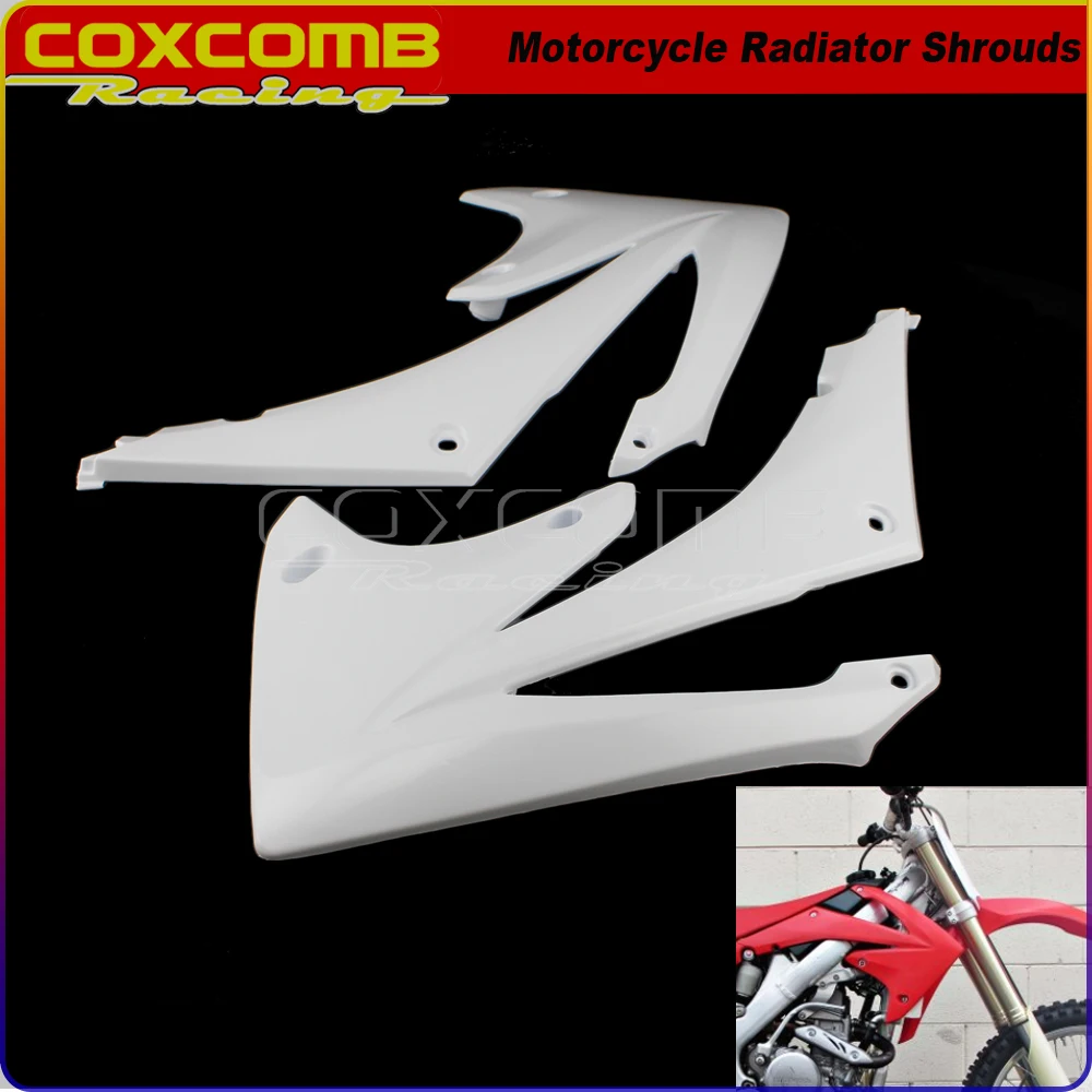 

Белый Передний пластиковый кожух радиатора для мотоцикла, обтекатель корпуса, боковая панель для Honda CRF250R 2010-2013 CRF450R 2009-2012