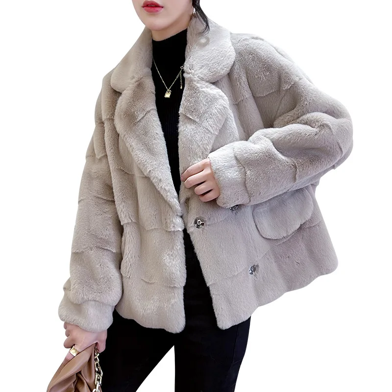 Real Mink Fur Coats Women Genuine Long Warm Fur Coat Ladies Winter Slim Lapel Collar Solid Outerwear Oversize Natural Fur Coats