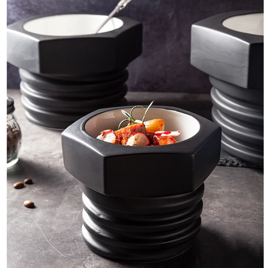 

New Fashion Machine Style Design Deep Plates Modern Simple Theme Restaurant Hotel Commercial Special-shaped Plate