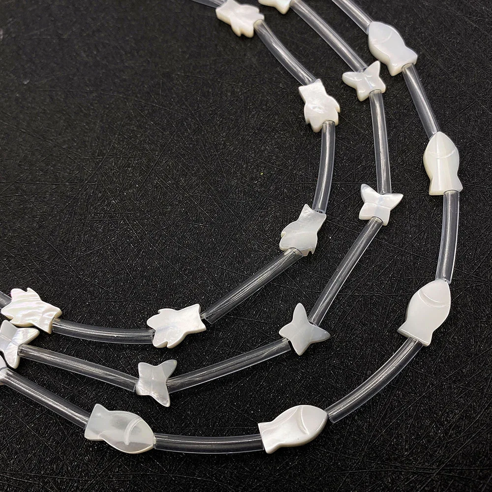 

New Mother-of-Pearl Natural Shell Beads Butterfly Bears Shell Loose Beads Suitable for DIY Jewelry Necklace Earring Accessories