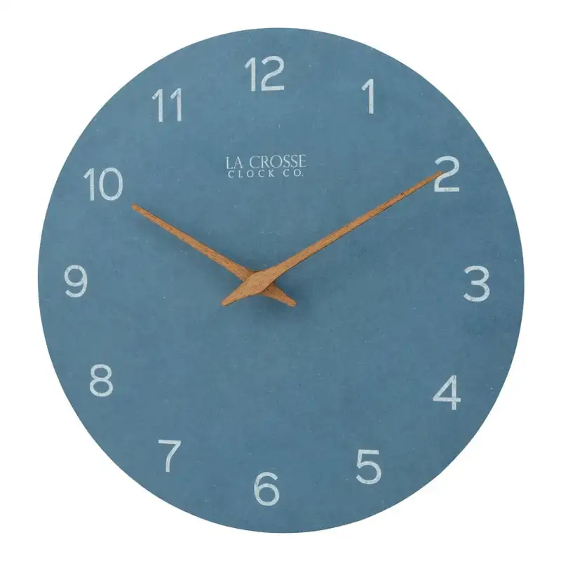 

Blue Contemporary Quartz Analog Wall Clock, 404-3630A