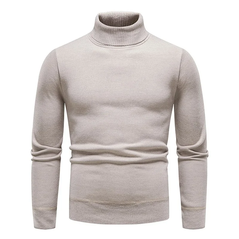 

New Winter Sweater Youth Solid Color Can Be Turned Turtleneck Fashion Casual Comfortable Warm Knitted Top