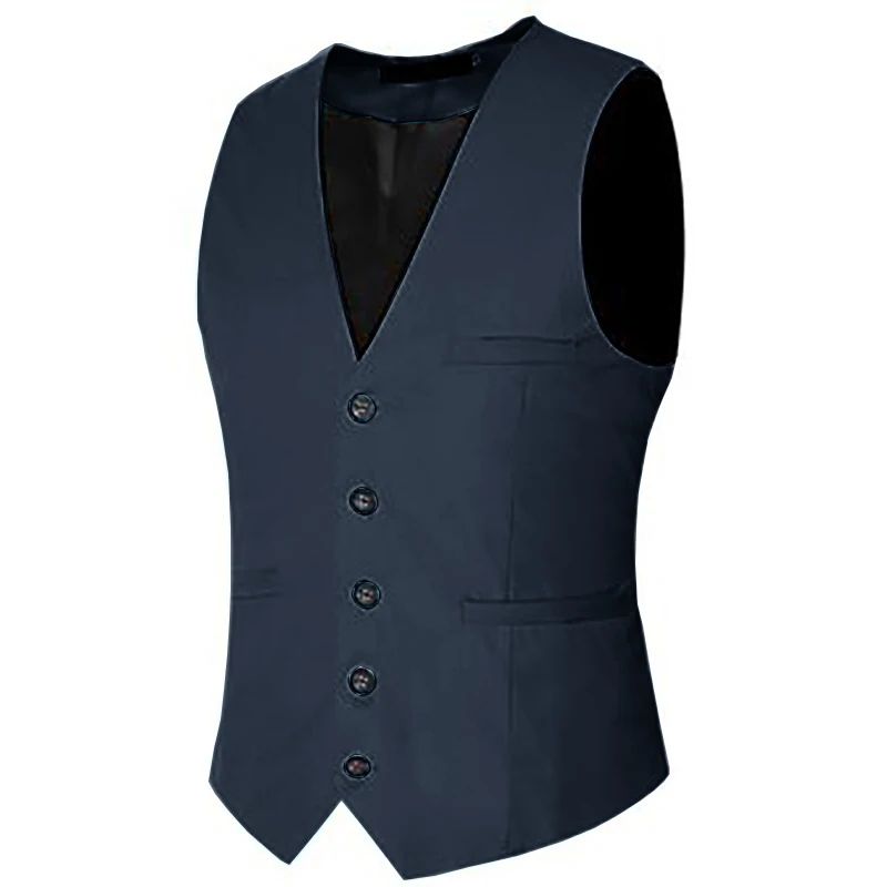 Women's Suit Vest V-neck 5-Button Fully Lined  Sleereless Waistcoat Office Work Wear Slim Fit Ves