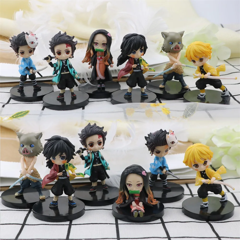 

1pcs/set Anime Demon Slayer Figure Kimetsu No Yaiba Figure Q Posket Kamado Tanjirou Kamado Nezuko Agatsuma Figure Toys 7cm