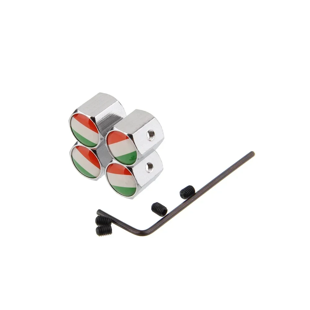 4 шт. воздушные чехлы на колеса автомобиля с флагом Италии колпачки стержня