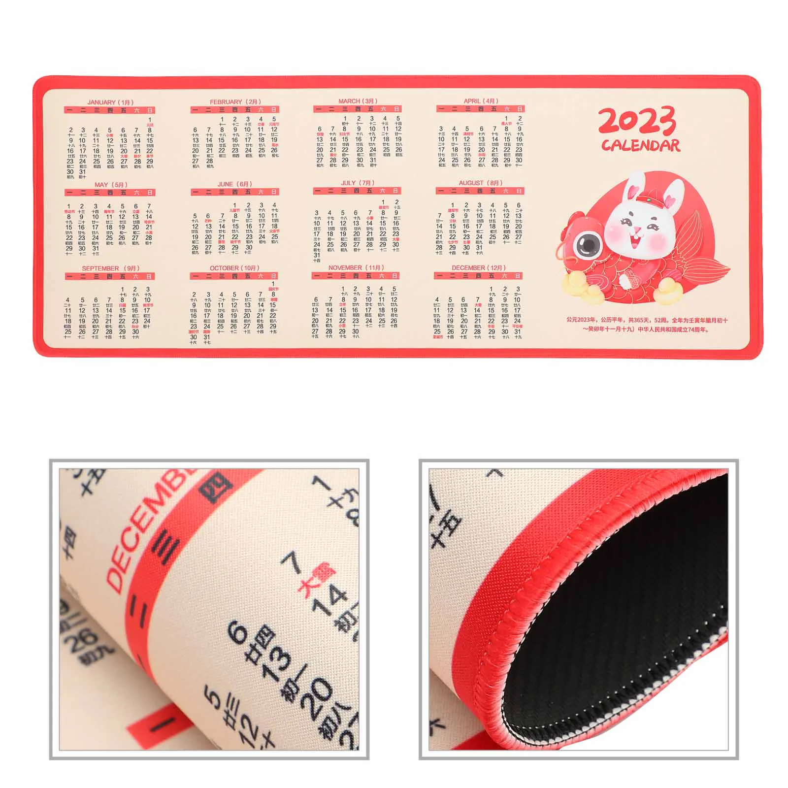

Mouse Pad Calendar 2023 Laptop Mouse Pad Anti-slip Mouse Mat For Office Home