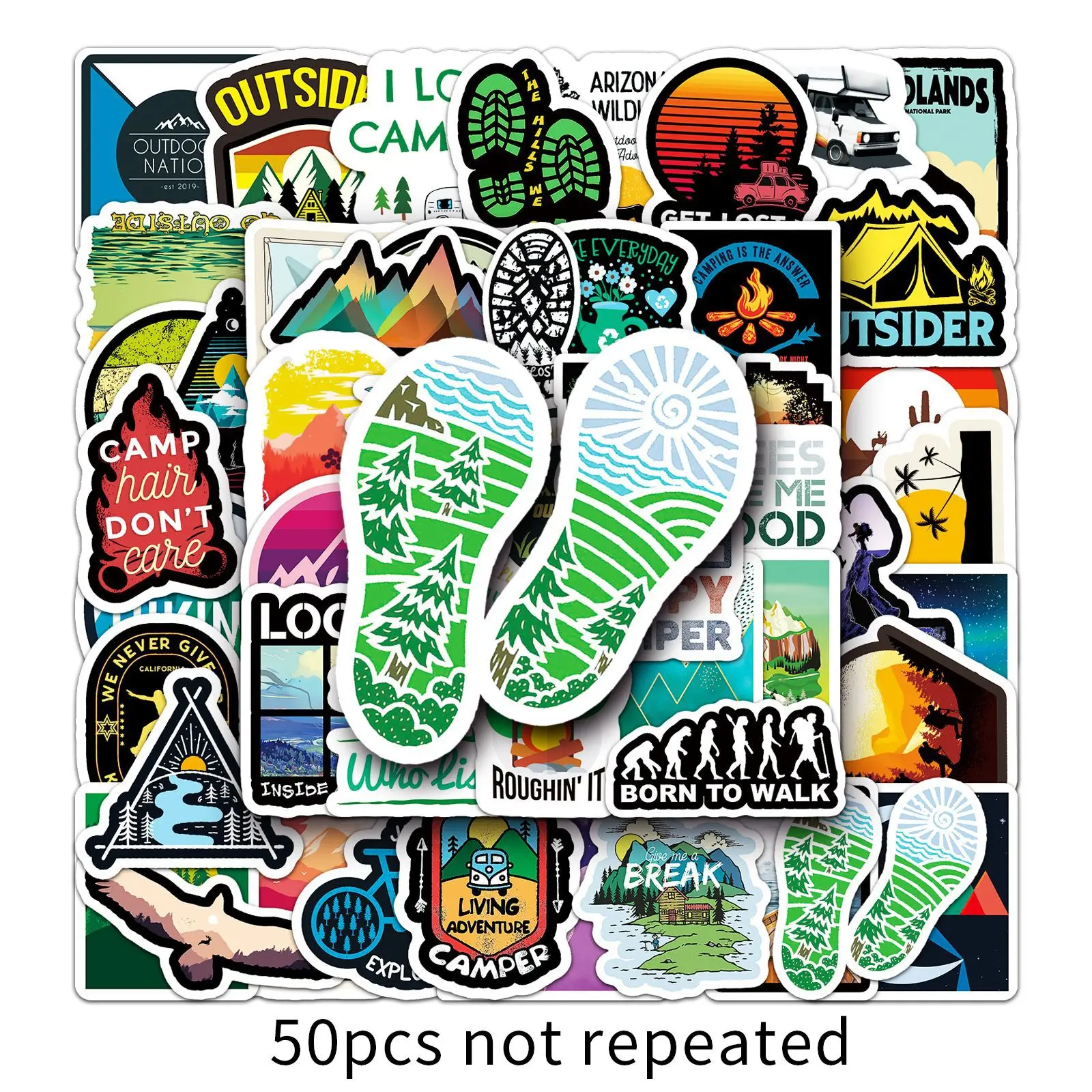 

50 шт., водонепроницаемые Мультяшные наклейки на чехлы и мотоциклы