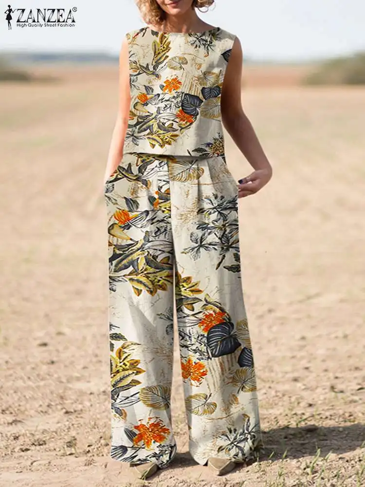 Summer Matching Sets ZANZEA 2 Piece 